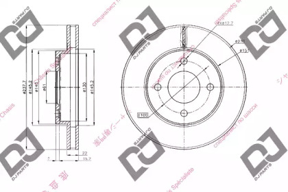 Тормозной диск DJ PARTS BD1944